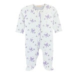 Lavender Bows Zipper Onesie w/ Ruffles