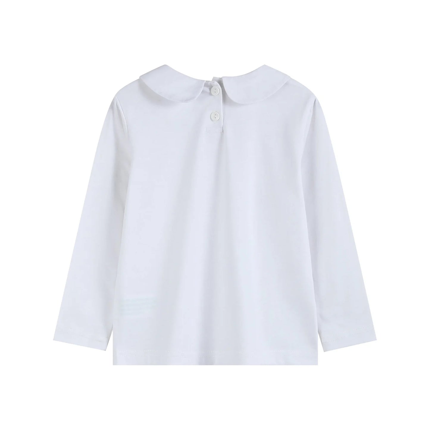 White Cotton Santa Collared Shirt