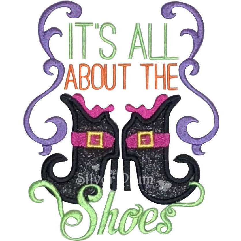 Halloween - It's All About The Shoes, Witch Boots Applique Design