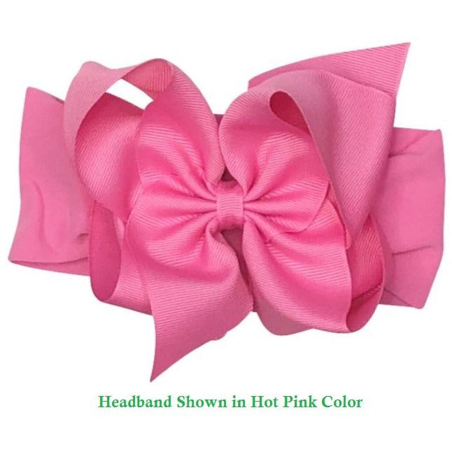 Headband Grosgrain Bow Wide Pantyhose Band