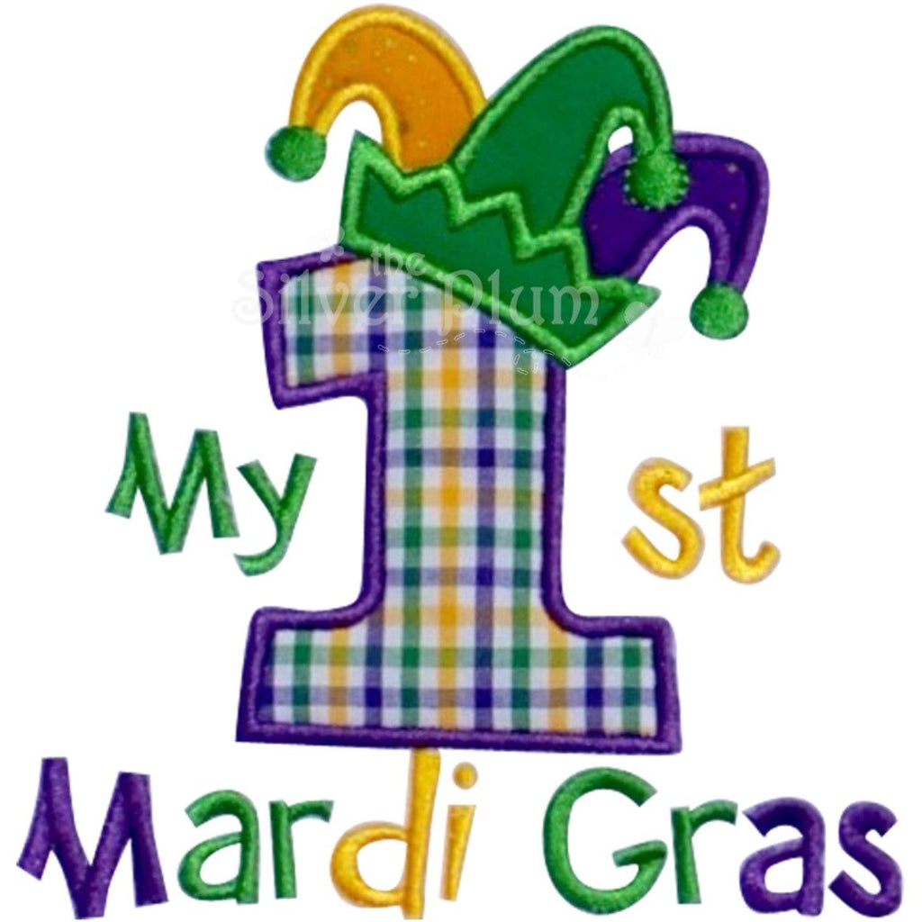 Mardi Gras - My 1st Mardi Gras Check, Jester Hat, Applique Design