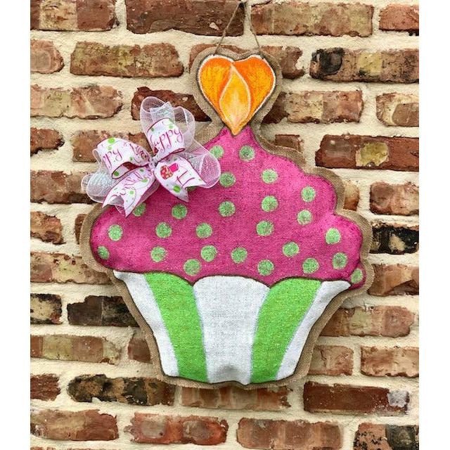 Mon Cher-Burlap Door Hanger