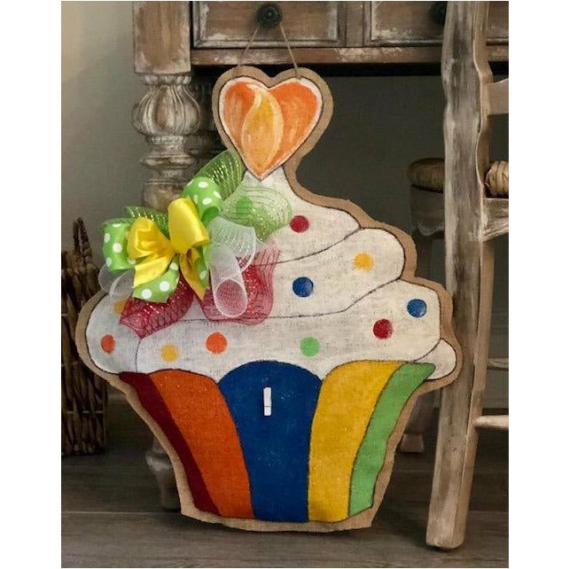 Mon Cher-Burlap Door Hanger