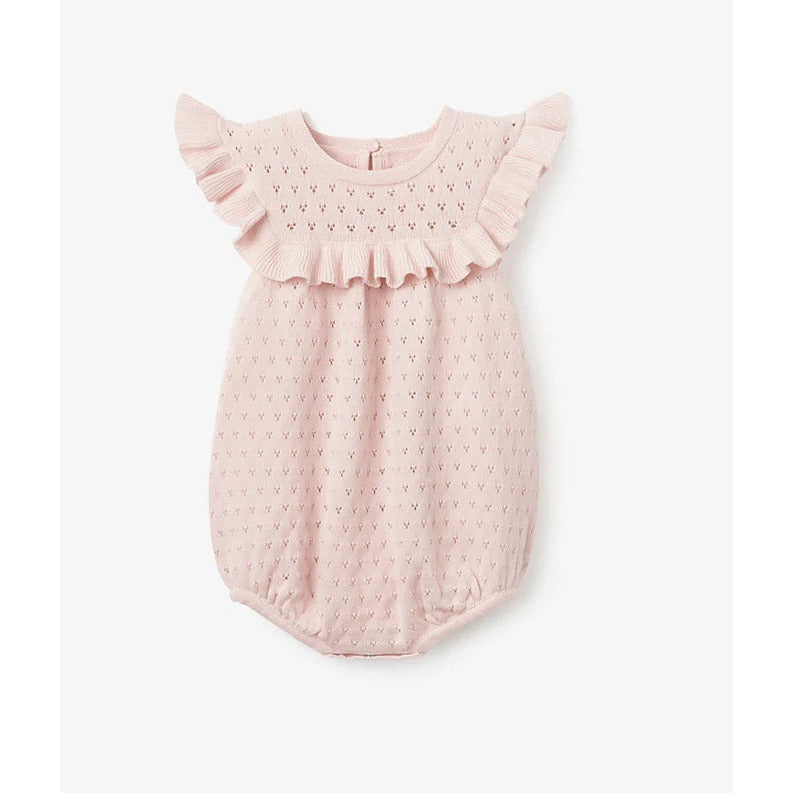 Elegant Baby- Bubble Pointelle Flutter Pink
