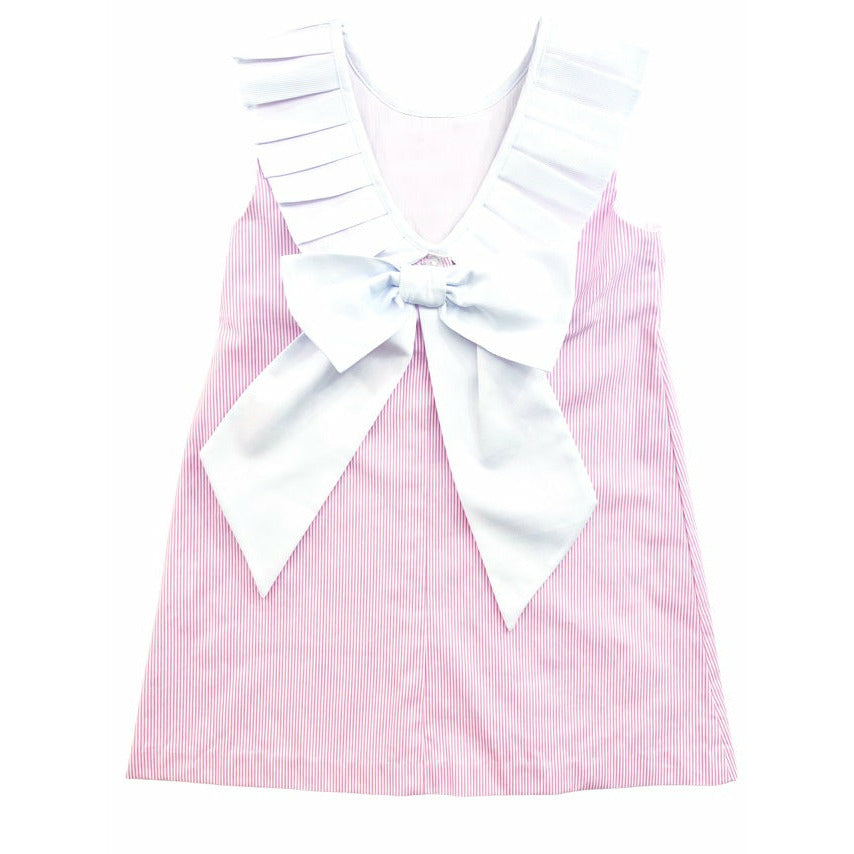 Zuccini - Cassie Dress Pink Seersucker Stripe