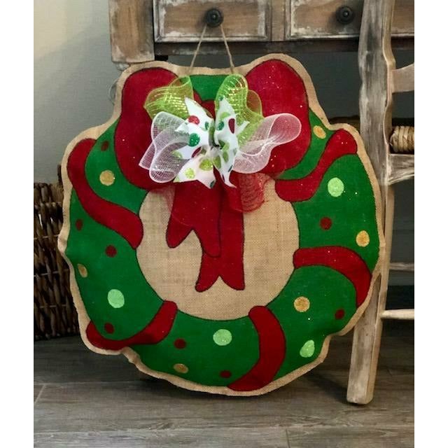 Mon Cher-Burlap Door Hanger