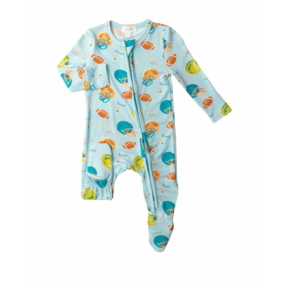 Angel Dear - Football/Blue Zipper Footie