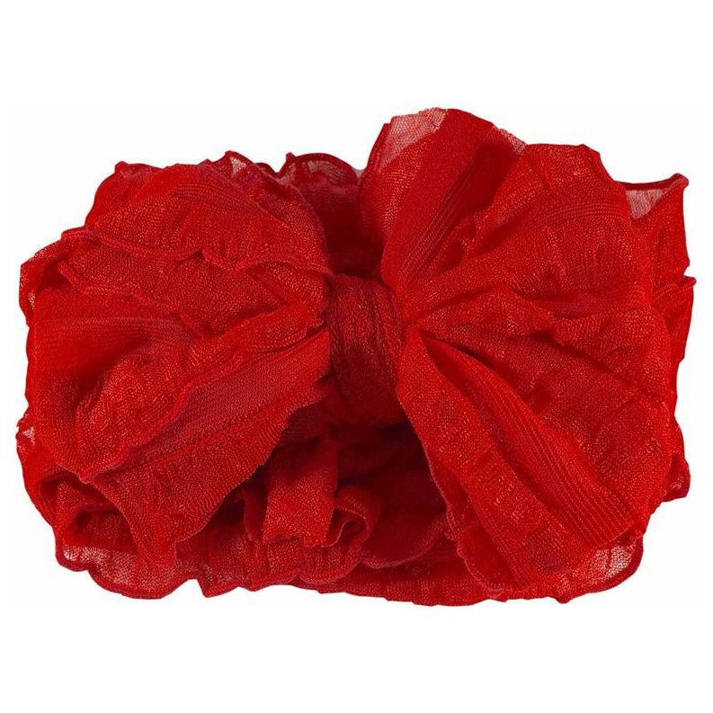 In Awe Ruffled Headband Bright Red