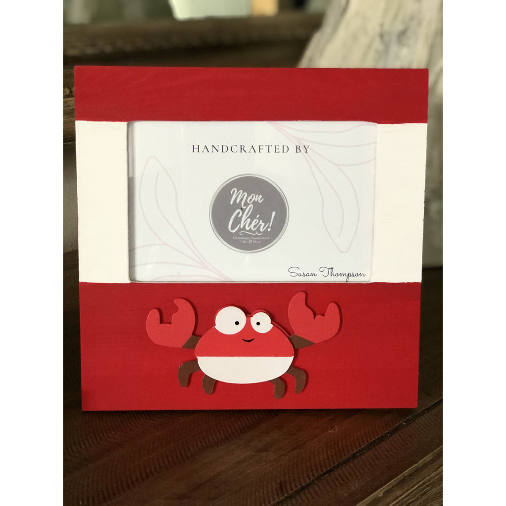 Mon Cher - Picture Frame Crab Red & White