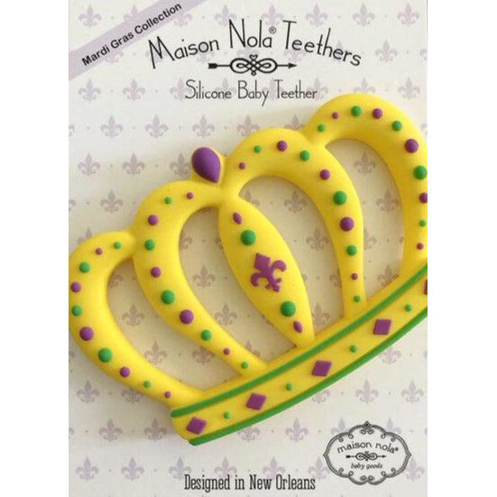 Maison Nola - Mardi Gras Big Crown Silicone Teether