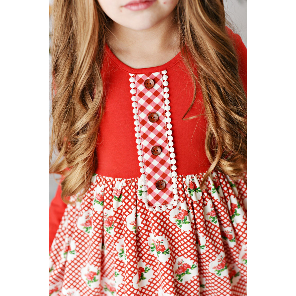 Swoon Baby - Laurel Prim Red Rose Dress