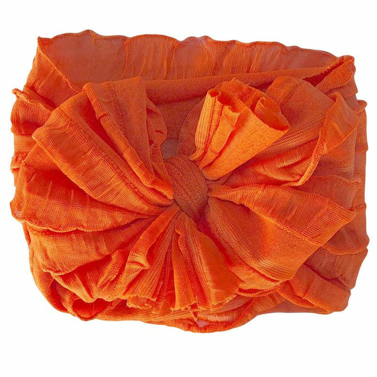 In Awe - Ruffled Headband - Orange