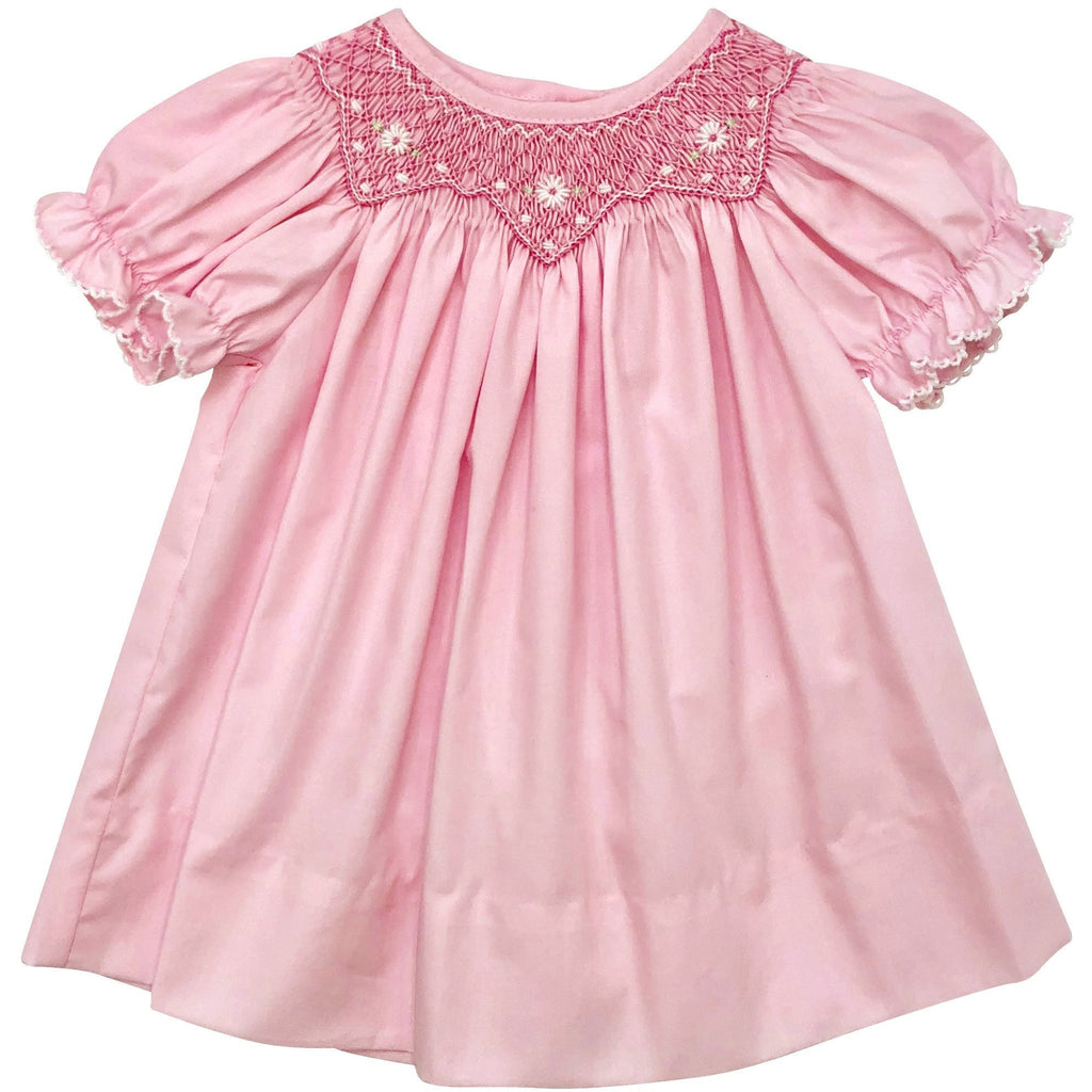 Petit Bebe Light Pink Bishop Short Sleeves