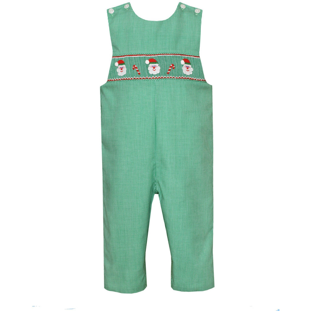 Petit Bebe - Santa Face and Candy Canes Boys Long John John