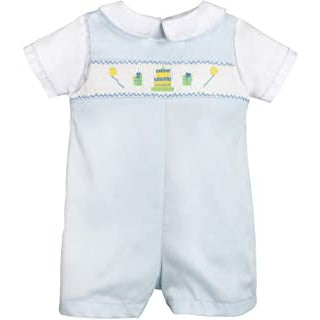 Petit Ami Birthday Boy Romper Smocked