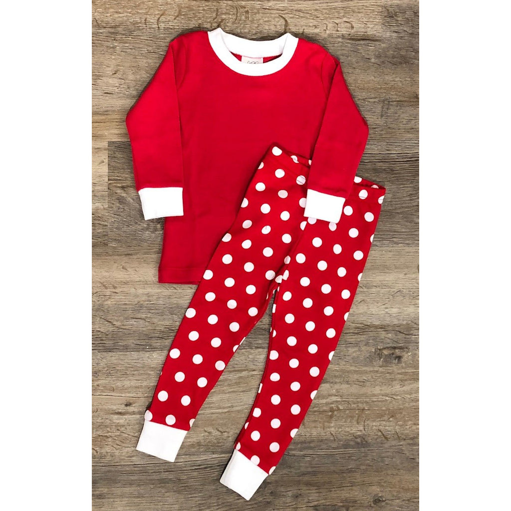 Christmas Red & White Dot Pajamas