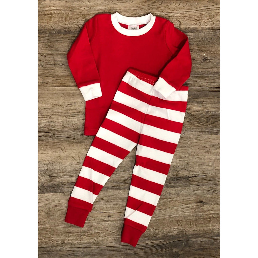 Christmas Red & White Stripe Pajamas