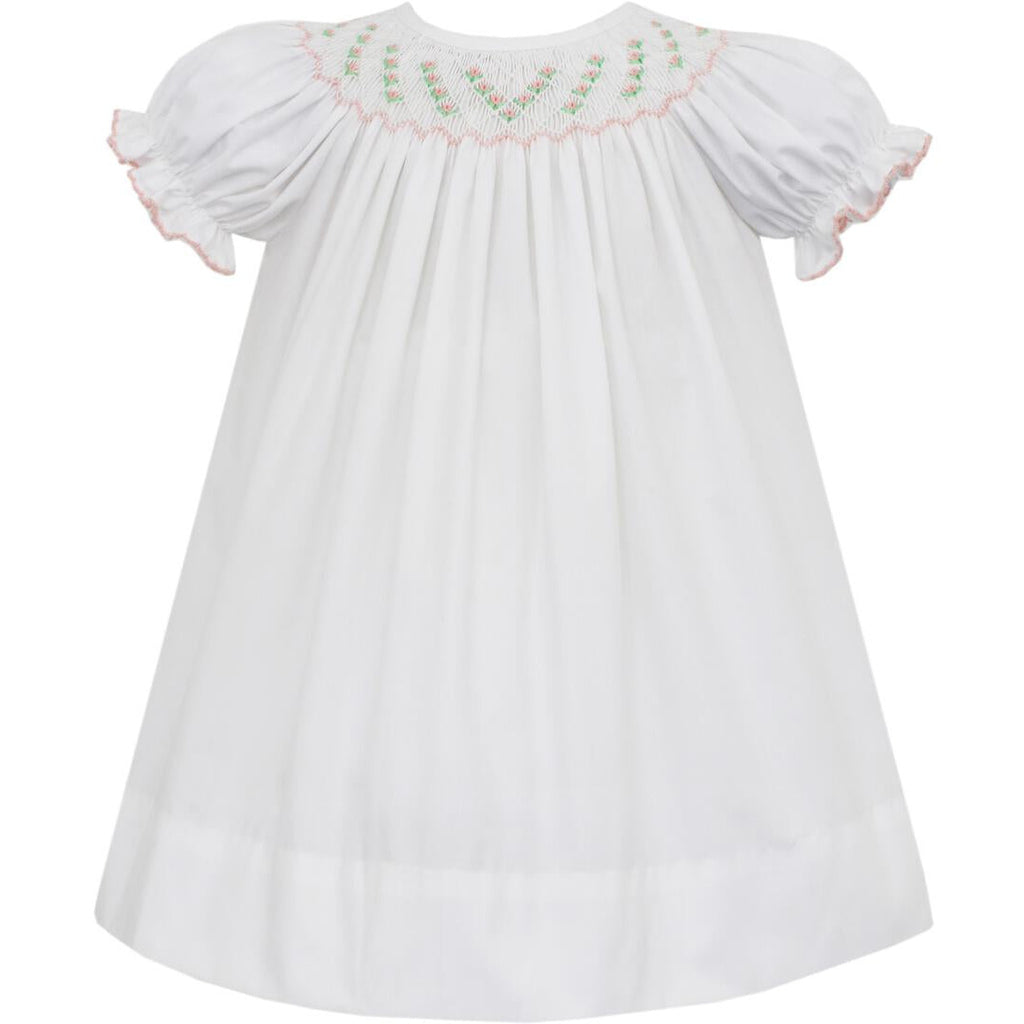 Petit Bebe Rose Bishop White Poplin