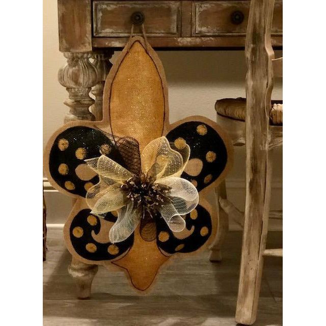 Mon Cher-Burlap Door Hanger