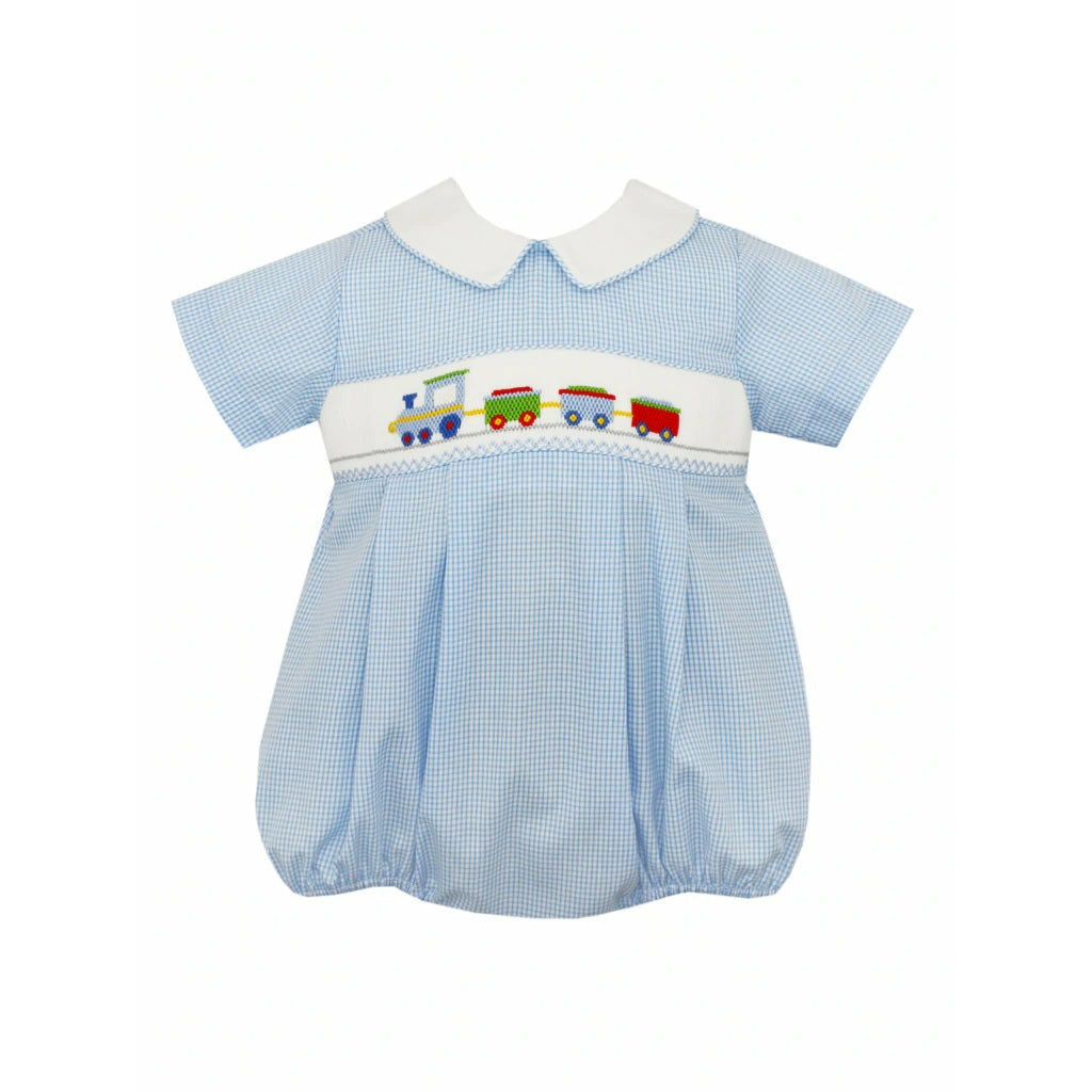 Petit Bebe - Train Smocked Bubble