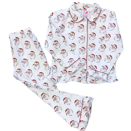 Vintage Santa Girl Knit PJ Set