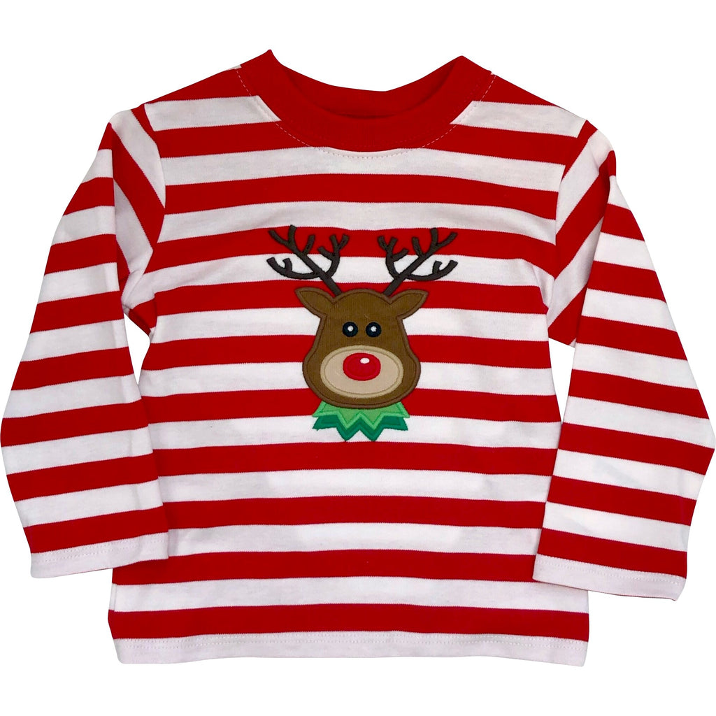 Zuccini Boys Christmas Reindeer Applique Shirt