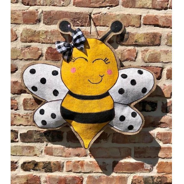 Mon Cher-Burlap Door Hanger