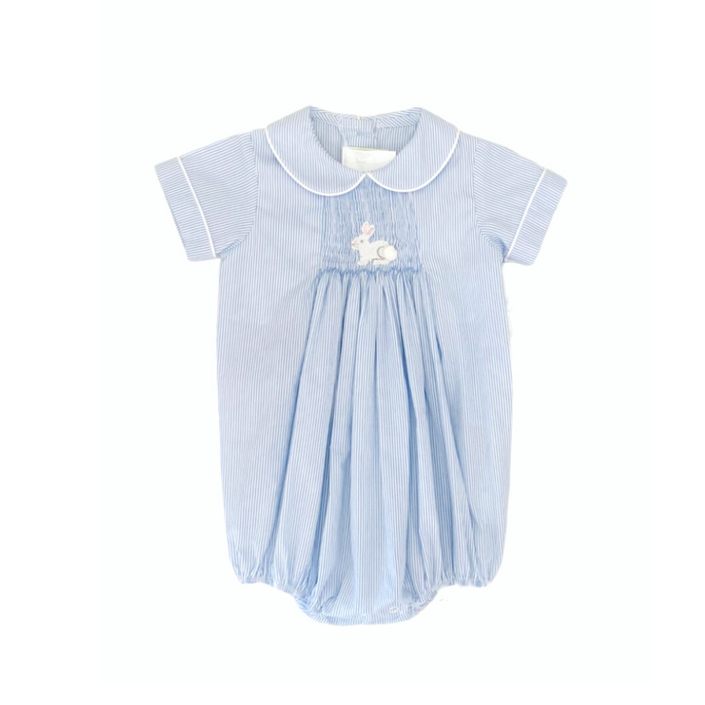 Zuccini - Bunny Silas Smocked Bubble Blue