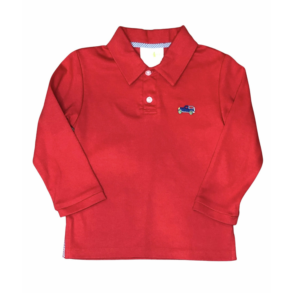 Zuccini Vintage Car Boys Red Polo Shirt