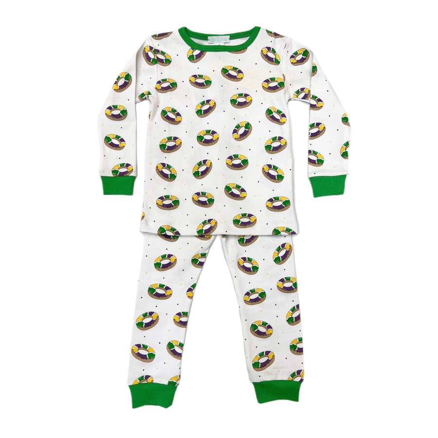 La Luna Mardi Gras King Cake Print Pant Set