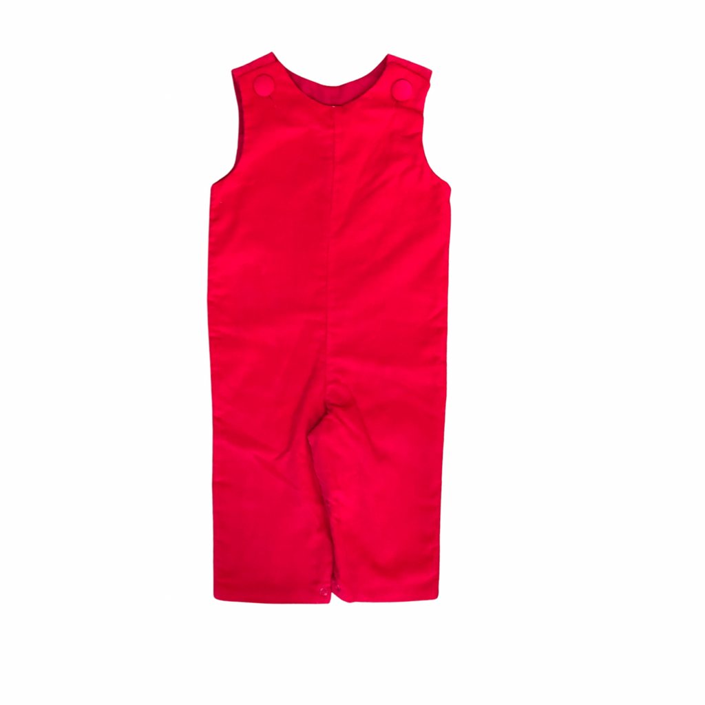 Zuccini Boy Christmas Red Corduroy Sleeveless Longall
