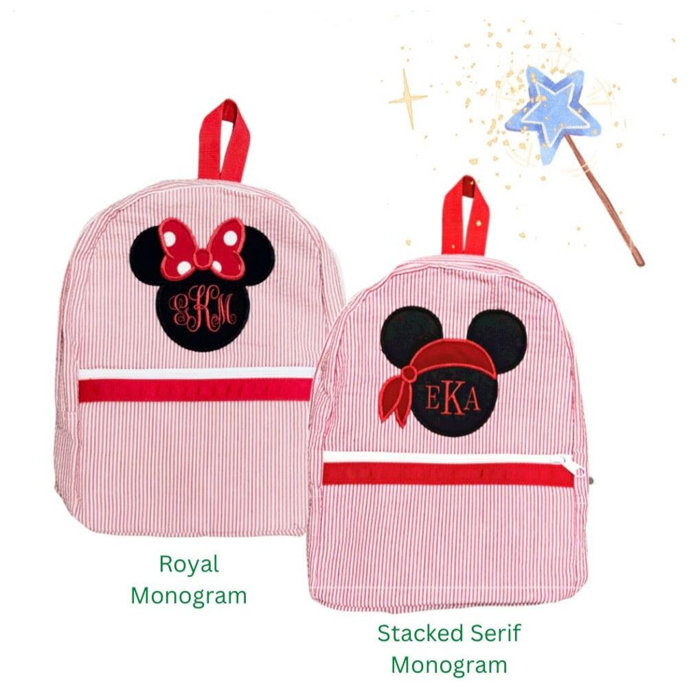 Mickey or Minnie Applique Backpack