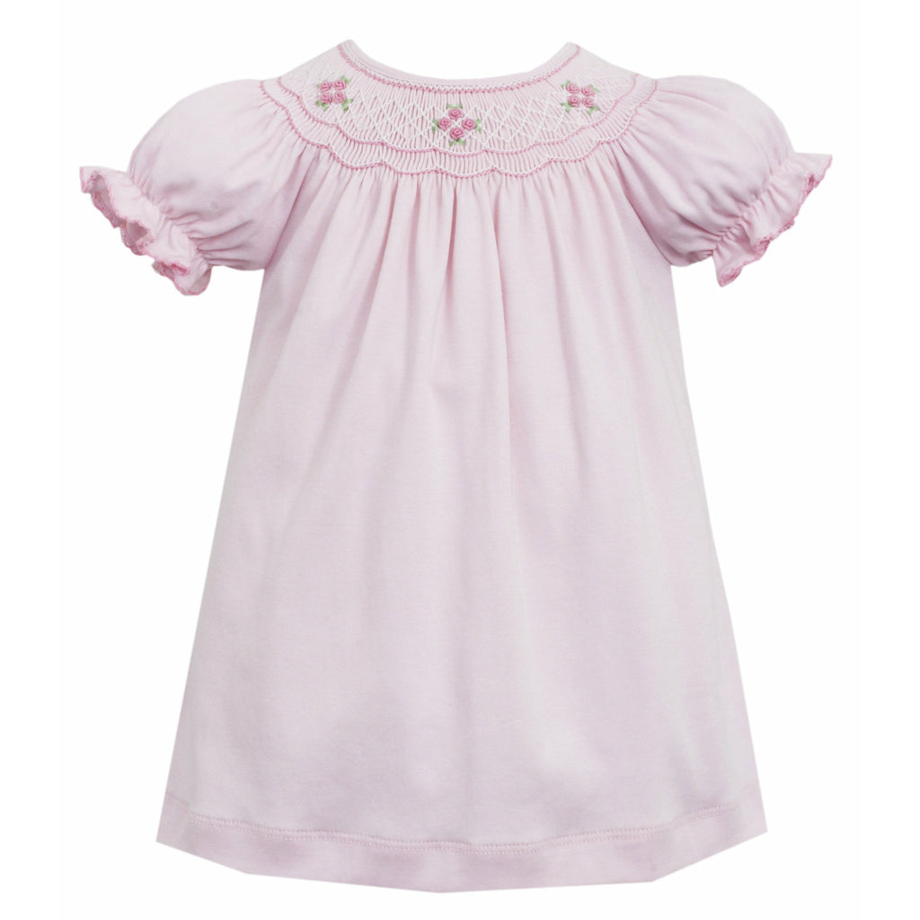 Petit Bebe Smocked Girls Pink Bishop